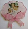 Guardian Angel Lucite Crib Medal - Pink Girl